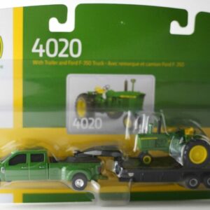 1/64 John Deere 4020 with Ford F350 Truck and Trailer