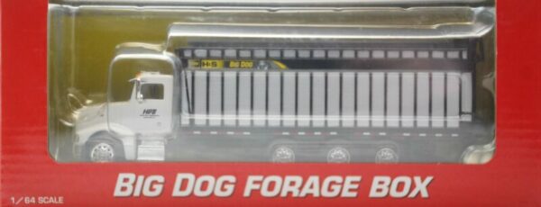 1/64 White Peterbuilt Truck with H & S Big Dog 1226 Forage Box